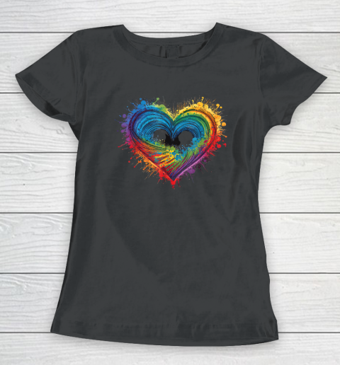 Tie Dye Heart Valentines Day Women's T-Shirt