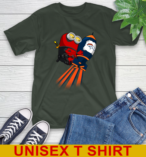 NFL Football Denver Broncos Deadpool Minion Marvel Shirt T-Shirt 6