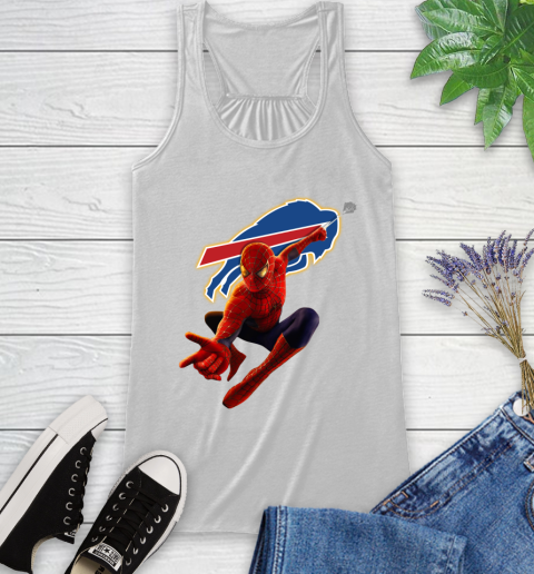 NFL Spider Man Avengers Endgame Football Buffalo Bills Racerback Tank