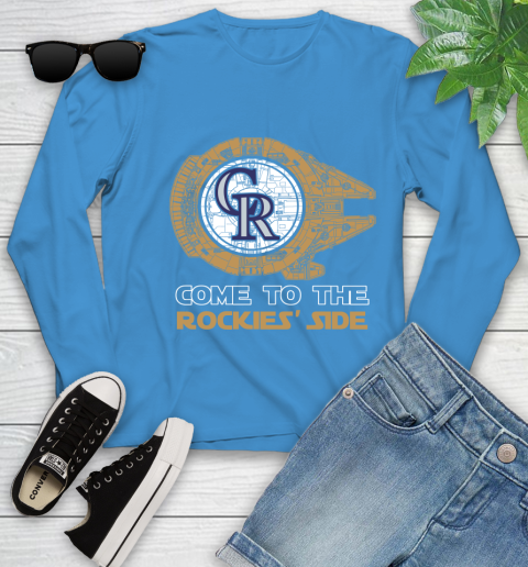 MLB Come To The Colorado Rockies Side Star Wars Baseball Sports Youth Long Sleeve 8