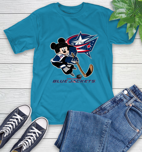 NHL Columbus Blue Jackets Mickey Mouse Disney Hockey T Shirt T-Shirt 8