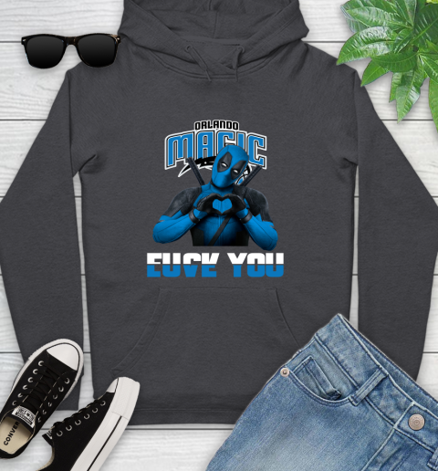 NBA Orlando Magic Deadpool Love You Fuck You Basketball Sports Youth Hoodie 8