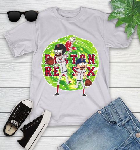 MLB Boston Red Sox Rick And Morty Baseball Sports Youth T-Shirt 4