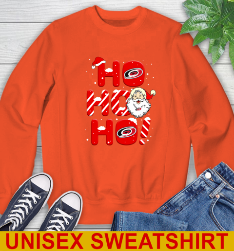 Carolina Hurricanes NHL Hockey Ho Ho Ho Santa Claus Merry Christmas Shirt Sweatshirt 3