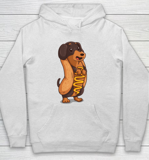 Wiener Dog Hotdog Bun Dachshund Funny Foodie Gift Hot Dog Hoodie