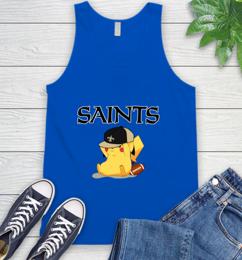 NFL Pikachu Football Sports New Orleans Saints Tank Top 5