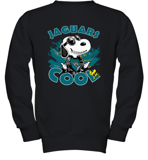 Jacksonville Jaguars Snoopy Joe Cool We're Awesome Youth Sweatshirt