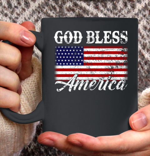 God Bless USA America Ceramic Mug 11oz