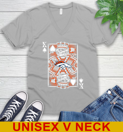 Denver Broncos NFL Football The King Of Spades Death Cards Shirt V-Neck T-Shirt 3