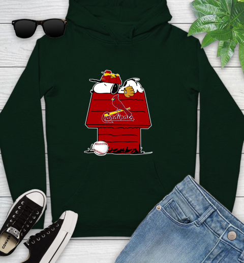 MLB St.Louis Cardinals Snoopy Woodstock The Peanuts Movie Baseball T Shirt Youth Hoodie 13