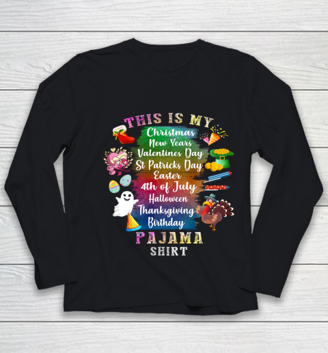 Funny Christmas New Year Birthday Valentine 10 holidays in 1 Shirt Youth Long Sleeve