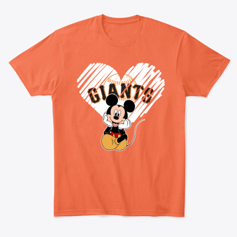 q9ty san francisco giants the heart mickey mouse classic t shirt 2 front orange