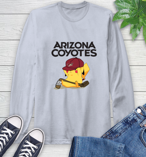 NHL Pikachu Hockey Sports Arizona Coyotes Long Sleeve T-Shirt 6