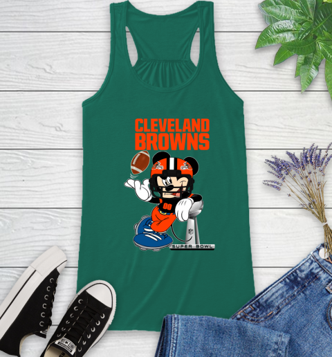 NFL Cleveland Browns Mickey Mouse Disney Super Bowl Football T Shirt Racerback Tank 7