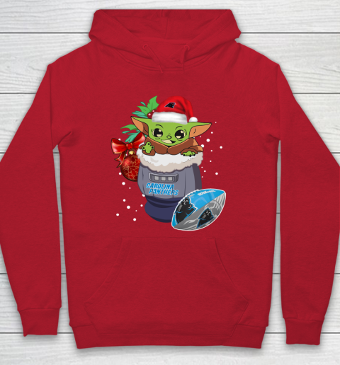 Carolina Panthers Christmas Baby Yoda Star Wars Funny Happy NFL Hoodie 10
