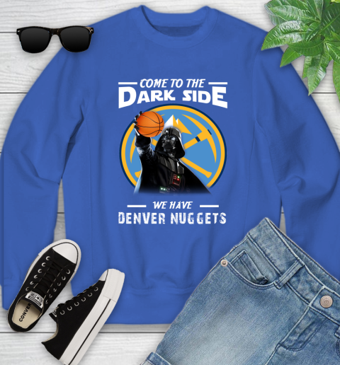 NBA Come To The Dark Side We Have Denver Nuggets Star Wars Darth Vader Basketball Youth Sweatshirt 7