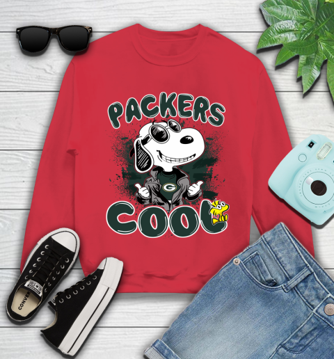 NFL Football Green Bay Packers Cool Snoopy Shirt Youth Sweatshirt 6