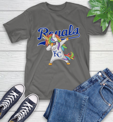 Kansas City Royals MLB Baseball Funny Unicorn Dabbing Sports T-Shirt 21