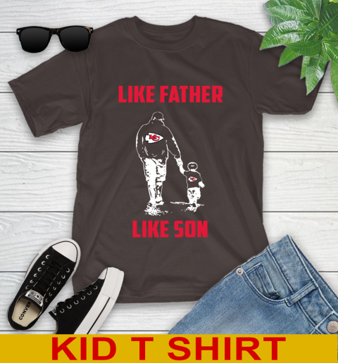 Kansas City Chiefs NFL Football Like Father Like Son Sports Youth T-Shirt 6