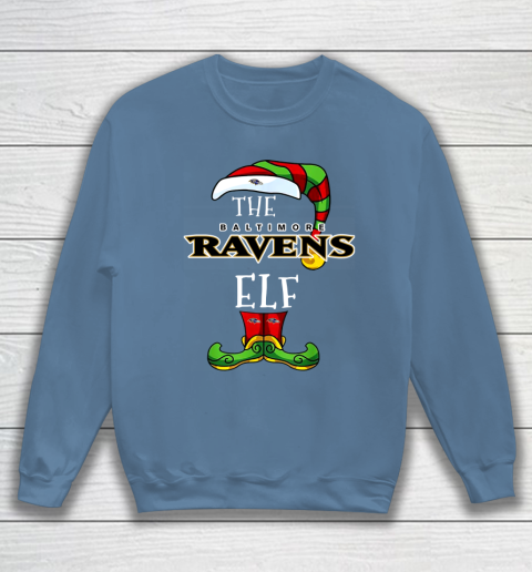 Baltimore Ravens Christmas ELF Funny NFL Sweatshirt 6