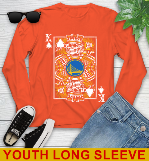 Golden State Warriors NBA Basketball The King Of Spades Death Cards Shirt Youth Long Sleeve 3