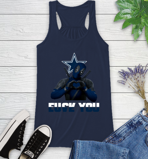 NHL Dallas Cowboys Deadpool Love You Fuck You Football Sports Racerback Tank 9