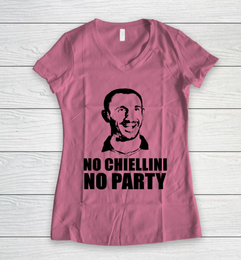No Chiellini, No Party Italia Champion Euro Player Women's V-Neck T-Shirt 7