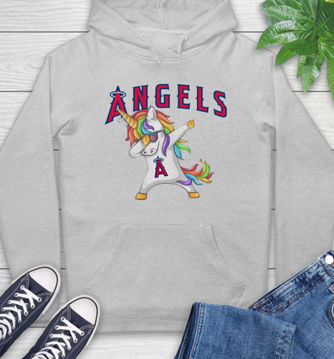 Los Angeles Angels MLB Baseball Funny Unicorn Dabbing Sports Hoodie 6