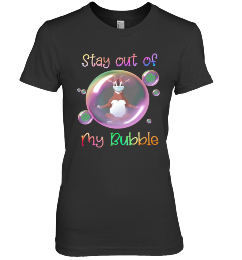 Yoga Goat Mask Stay Out Of My Bubble Covid 19 Premium Women's T-Shirt