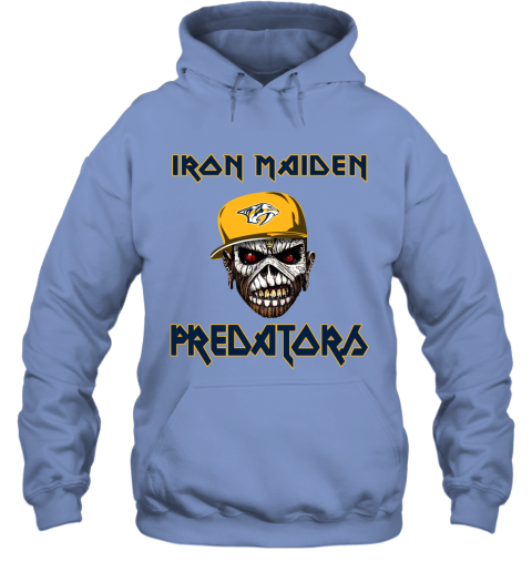 NHL Nashville Predators Iron Maiden Rock Band Music Hockey Sports 2XoBPFPn4PN hoodie 23 95 151514 front carolina blue