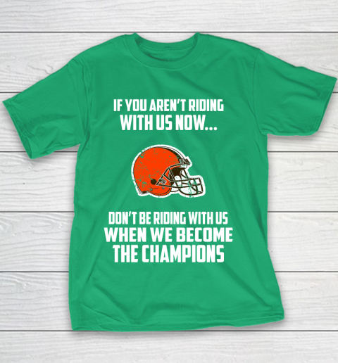 NFL Cleveland Browns Football We Become The Champions Youth T-Shirt 3