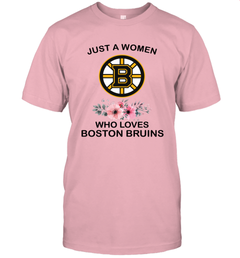 NHL Just A Woman Who Loves Boston Bruins Hockey Sports Unisex Jersey Tee