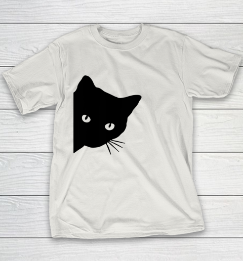 Black Cat Face Watching Funny Cat Halloween Gifts Cat Lovers T Shirt.QZSPTYUYC4 Youth T-Shirt 8