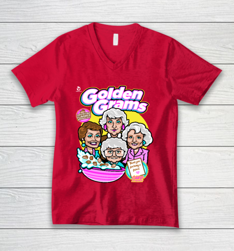 Golden Girls Tshirt Golden Grams Cereal V-Neck T-Shirt 6