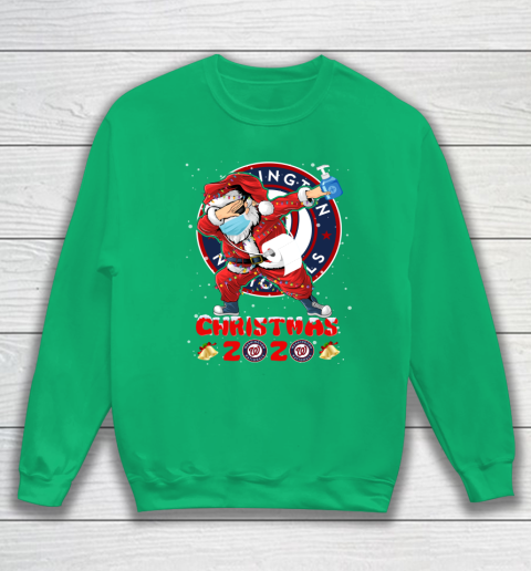 Washington Nationals Funny Santa Claus Dabbing Christmas 2020 MLB Sweatshirt 5