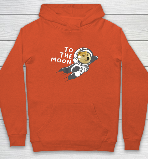 Dogecoin to the Moon Shirt Hodl Doge Coin Crypto Currency Hoodie 3