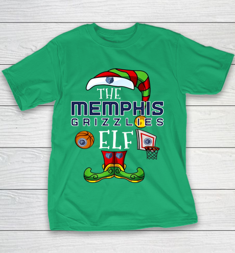 Memphis Grizzlies Christmas ELF Funny NBA Youth T-Shirt 3