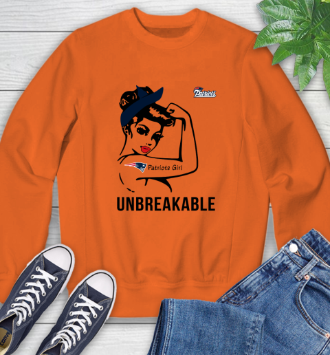 NFL New England Patriots Girl Unbreakable Football Sports Sweatshirt 2