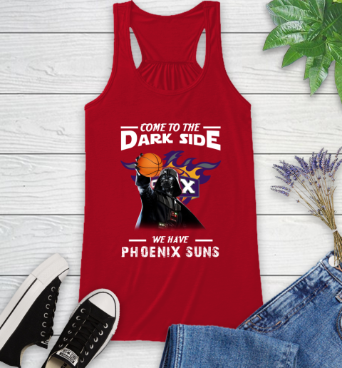 NBA Come To The Dark Side We Have Phoenix Suns Star Wars Darth Vader Basketball Racerback Tank 5