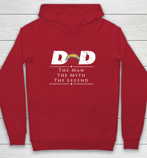 Los Angeles Chargers NFL Football Dad The Man The Myth The Legend Youth Hoodie 7