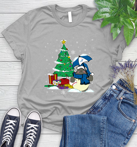 Los Angeles Dodgers MLB Baseball Cute Tonari No Totoro Christmas Sports Women's T-Shirt 5