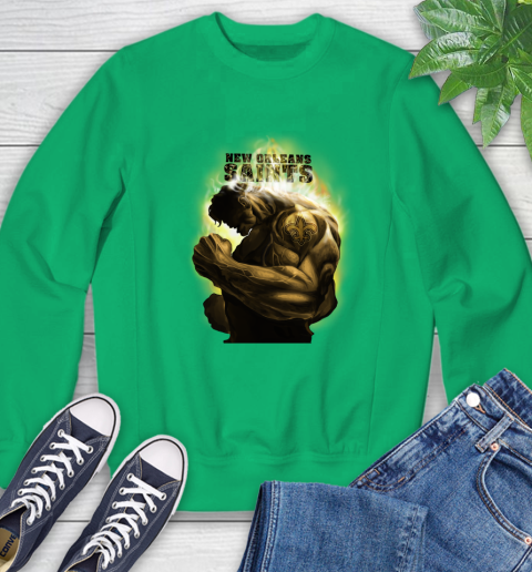 New Orleans Saints NFL Football Hulk Marvel Avengers Sports Sweatshirt 7