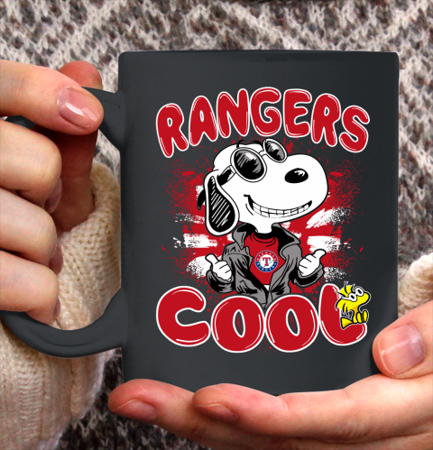 MLB Baseball Texas Rangers Cool Snoopy Shirt Ceramic Mug 11oz