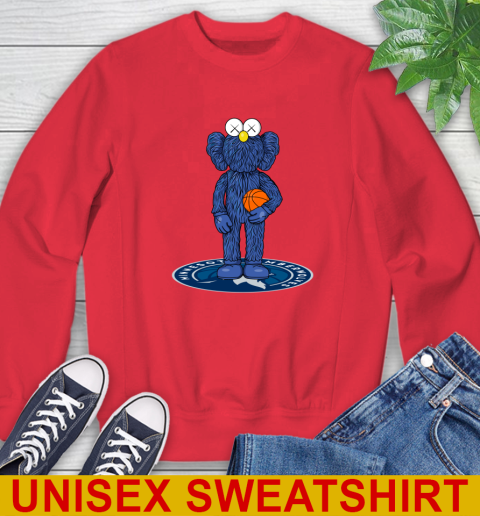NBA Basketball Minnesota Timberwolves Kaws Bff Blue Figure Shirt Sweatshirt 10