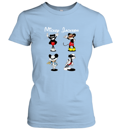 tm8i mickey jackson four style dance micheal jackson ladies t shirt 20 front light blue