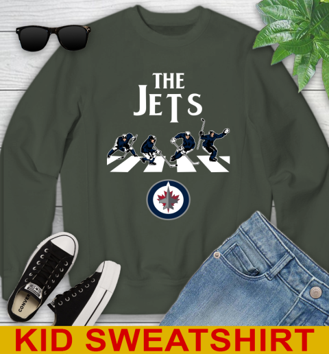 NHL Hockey Winnipeg Jets The Beatles Rock Band Shirt Youth Sweatshirt 8