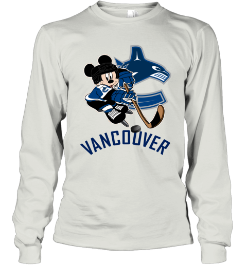 NHL Hockey Mickey Mouse Team Vancouver Canucks Unisex Jersey Tee 
