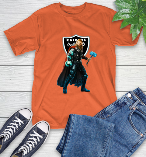 NFL Thor Avengers Endgame Football Oakland Raiders T-Shirt 5
