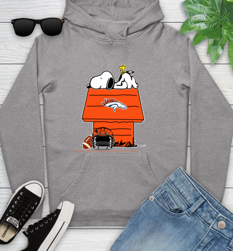 Denver Broncos NFL Football Snoopy Woodstock The Peanuts Movie Youth Hoodie 6