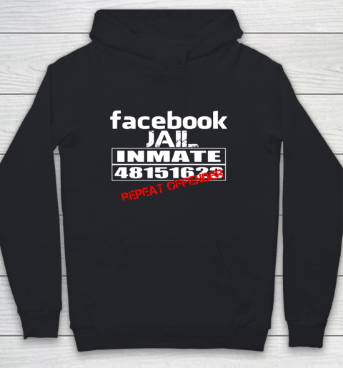 Facebook Jail tshirt Inmate 48151623 Repeat Offender Youth Hoodie